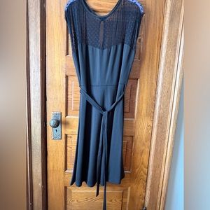 Rock steady sweetheart neck black hearts tulle tie waist mod cloth vintage pinup